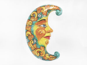 Sole e Luna da appendere - L'Arte in Ceramica Vietrese