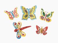 Farfalla e libellula - L'Arte in Ceramica Vietrese